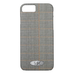 Personalized Mens Grey tweed Look Phonecase Case-Mate iPhone Case