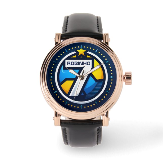 Personalized Mens soccer watch, Number 7 Watch (Front)