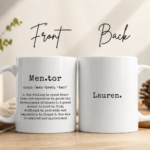 Personalized Mentor Mug Gift, Custom Name Teacher 