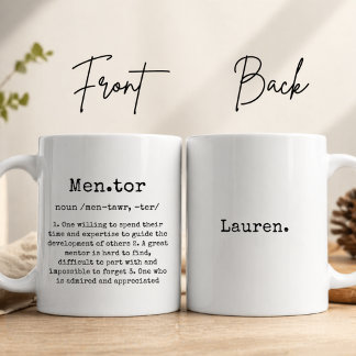 Personalized Mentor Mug Gift, Custom Name Teacher