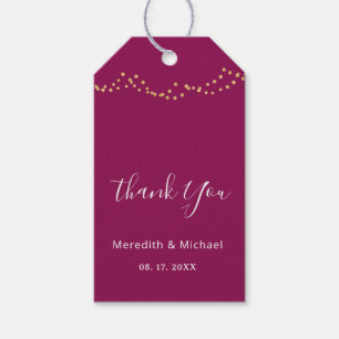 Personalized Merlot Colour Classic Gift Tags