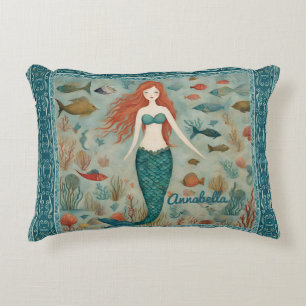 Personalized Mermaid Accent Pillow