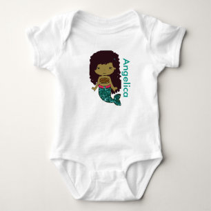 Personalized Mermaid Baby One Piece Tshirt