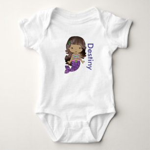 Personalized Mermaid Baby One Piece Tshirt