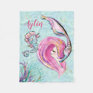 Personalized Mermaid Blanket
