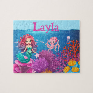 Personalized Mermaid Child Name Puzzle