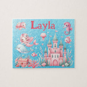Personalized Mermaid Child Name Puzzle