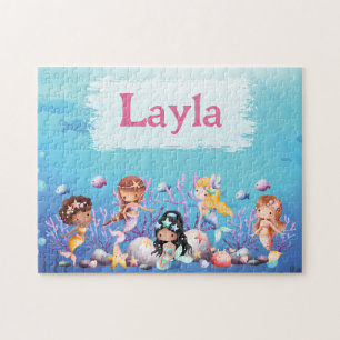 Personalized Mermaid Child Name Puzzle