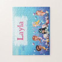 Personalized Mermaid Child Name Puzzle 