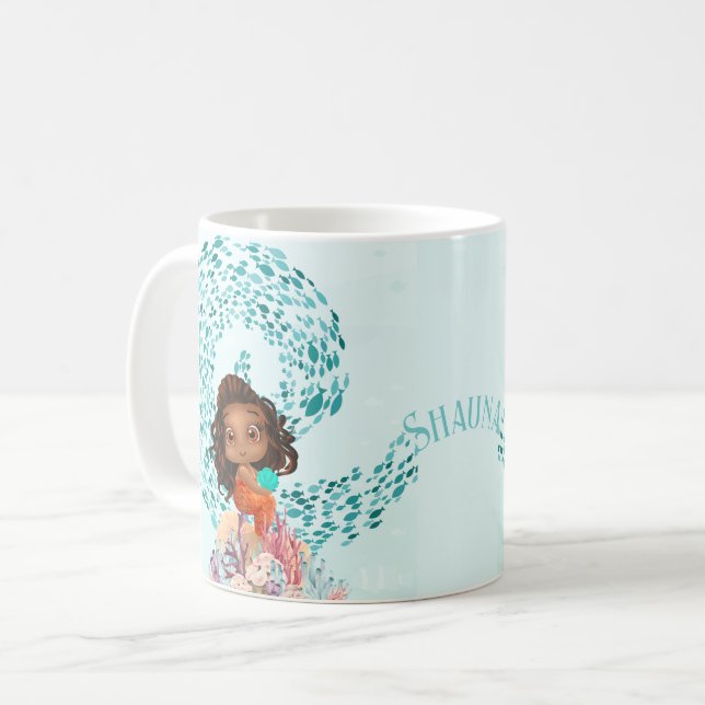 Personalized Mermaid  Coffee Mug (Front Left)