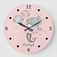 Personalized Mermaid Girl's Nursery Pink