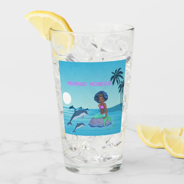 Personalized Mermaid  Glass (Front Ice)