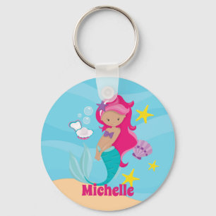 Personalized Mermaid Keychain