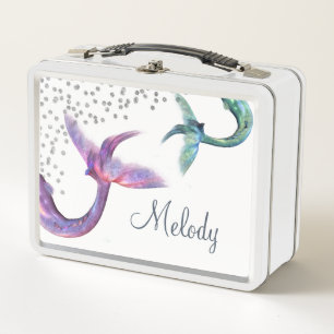 Personalized Mermaid Metal Lunch Box