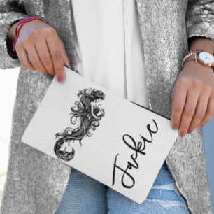 Personalized Mermaid Monogram Accessory Pouch