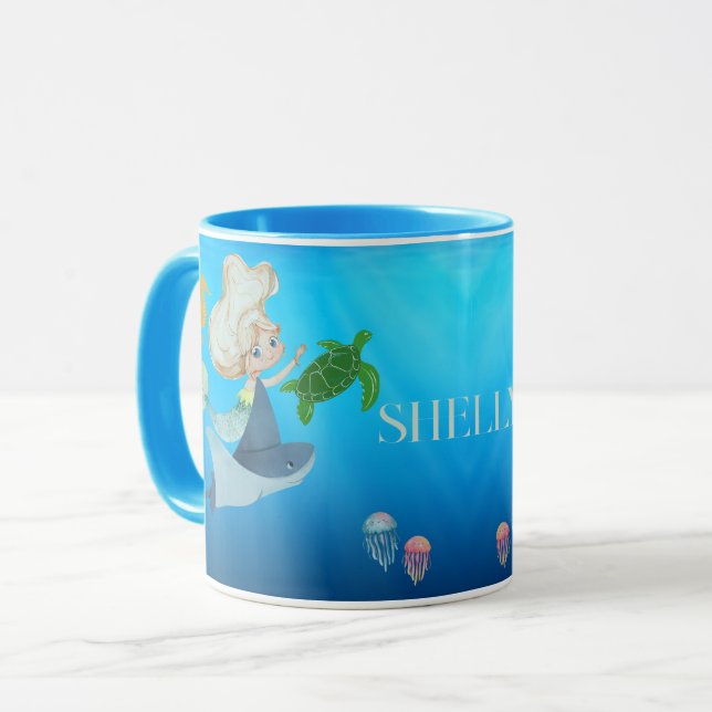 Personalized Mermaid  Mug (Front Left)