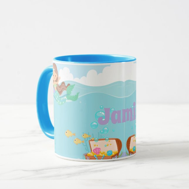 Personalized Mermaid  Mug (Front Left)