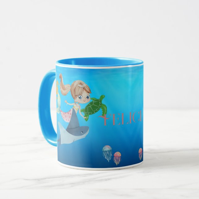 Personalized Mermaid  Mug (Front Left)