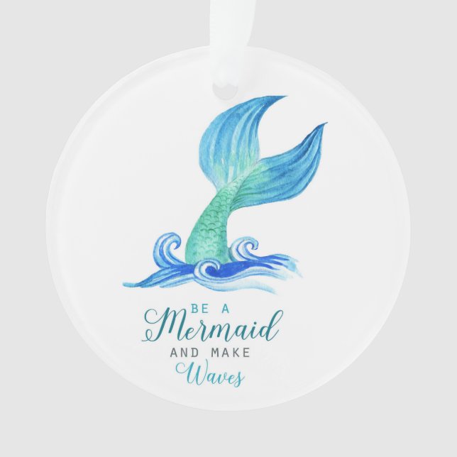 Personalized Mermaid Ornament (Front)