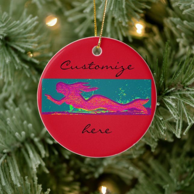 personalized mermaid ornament (Tree)