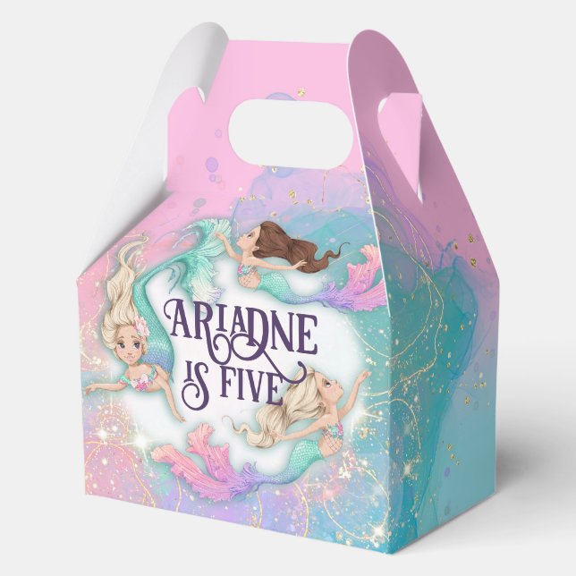 Personalized Mermaid Party Boxes  (Front)
