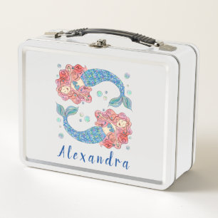 Personalized Mermaid Pattern Metal Lunch Box