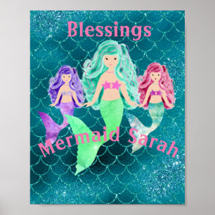 Personalized Mermaid Poster