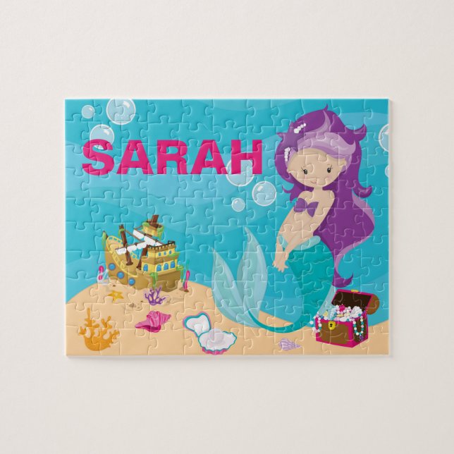 Personalized Mermaid Puzzle (Horizontal)