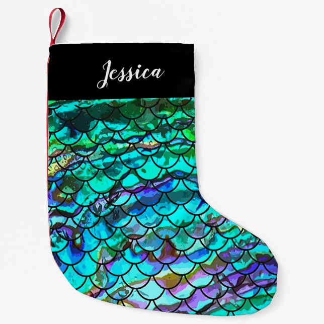 Personalized Mermaid Scale Stocking (Front)