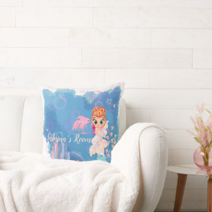 Personalized Mermaid Throw Pillow