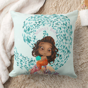 Personalized Mermaid Throw Pillow