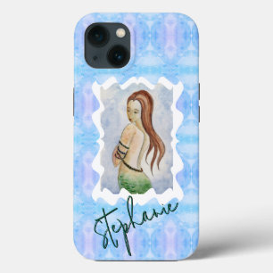 Personalized Mermaid Watercolor Original Art iPhone 13 Case