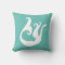 Personalized Mermaid White Teal blue monogrammed