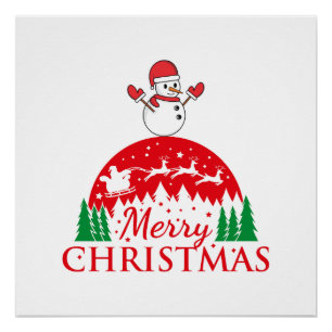 Personalized Merry and Bright Christmas Poster
