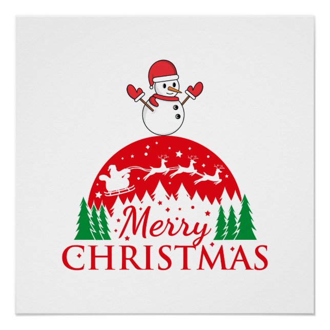 Personalized Merry and Bright Christmas        Poster (Front)