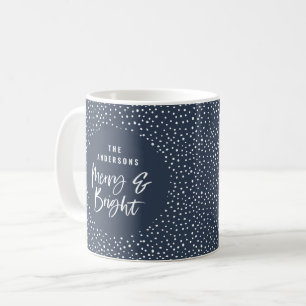 Personalized Merry & Bright Family Name Coffee Mug