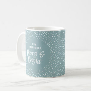 Personalized Merry & Bright Family Name Coffee Mug