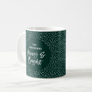 Personalized Merry & Bright Family Name Coffee Mug