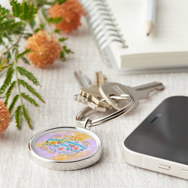 PERSONALIZED MERRY CHRISTMAS 2022 KEYCHAIN (Side)