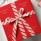 Personalized Merry Christmas Candy Cane Stripes
