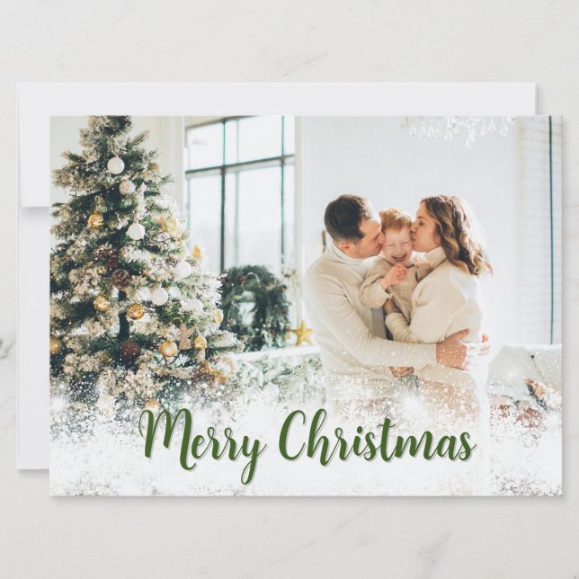 Personalized Merry Christmas Card with Photo (Front)