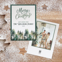 Personalized Merry Christmas Card with Photo