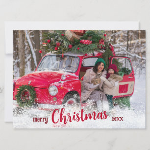Personalized Merry Christmas Card with Photo