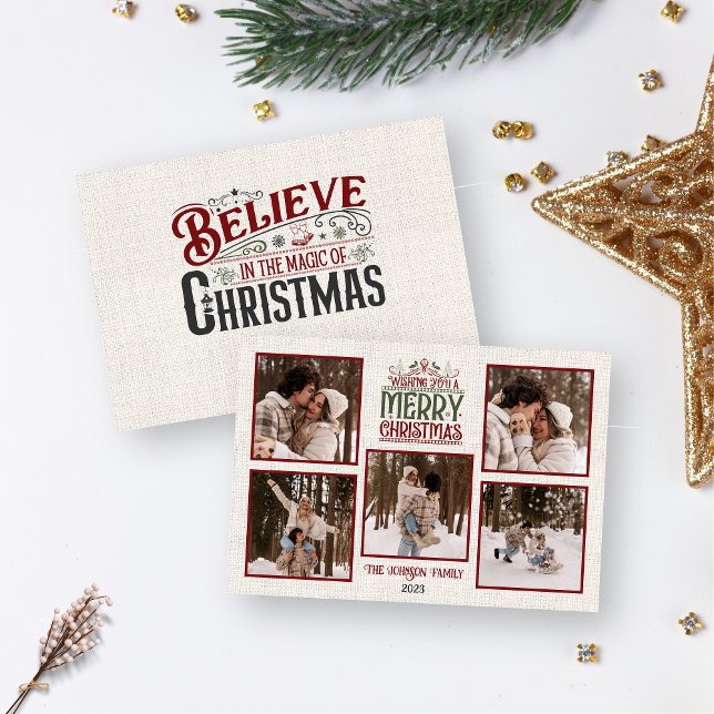 Personalized Merry Christmas Card with Photos (Creator Uploaded)