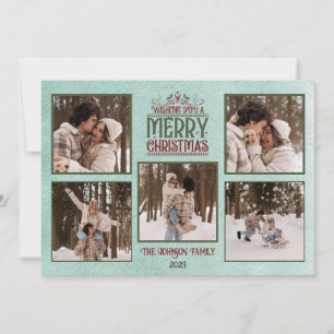 Personalized Merry Christmas Card with Photos