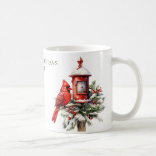 Personalized Merry Christmas Cardinal Coffee Mug