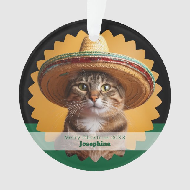 Personalized Merry Christmas Cat  (devant)