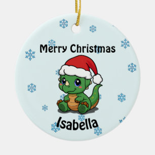 Personalized Merry Christmas Ceramic Ornament