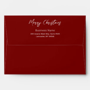 Personalized Merry Christmas Company Logo  Envelope
