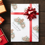 Personalized Merry Christmas Cookies Wrapping Paper<br><div class="desc">This Christmas gift wrapping paper is decorated with watercolor Christmas cookies and foliage and says Merry Christmas.
Easily customizable.
Because we create our artwork you won't find this exact image from other designers.
Original Watercolor © Michele Davies.</div>